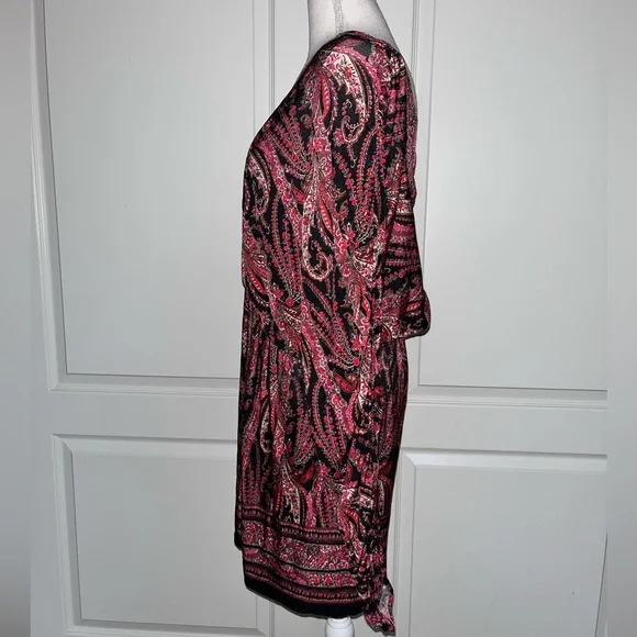 Isabel Marant Red Black Paisley Wyle Dress Size 40 Medium (8)